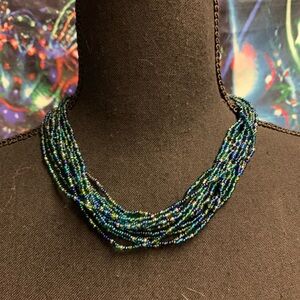 🤑5 for $25  
Vibrant Blue and Green Multi-Strand Necklace